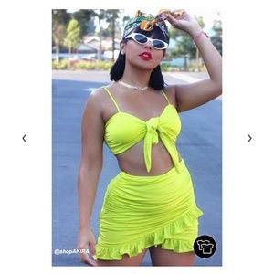 Two piece bralette and skirt